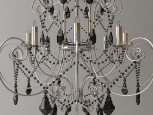 ornate beaded chandelier 2 3D Model