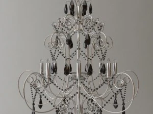ornate beaded chandelier 2 3D Model