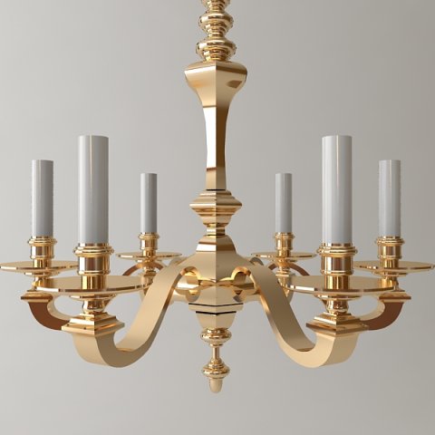 brass chandelier 3Dモデル .c4d .max .obj .3ds .fbx .stl .blend 