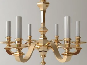 brass chandelier 3D Model