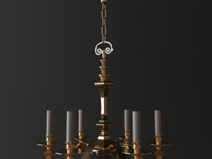 brass chandelier 3Dモデル