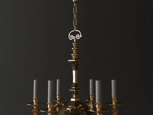 brass chandelier 3D Model