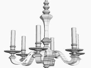 brass chandelier 3Dモデル