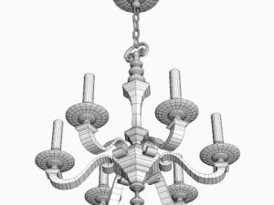 brass chandelier 3D Model