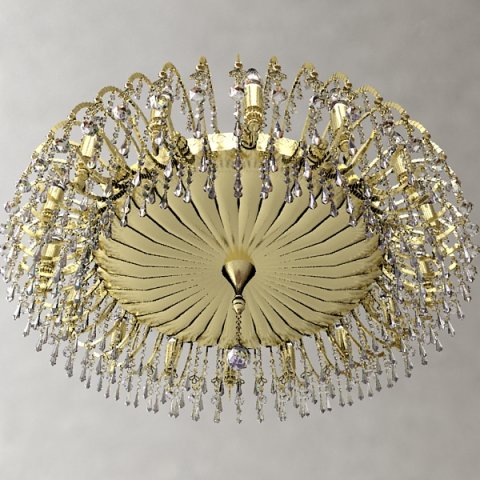 detailed antique chandelier 3D Model .c4d .max .obj .3ds .fbx .stl .blend