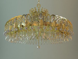 detailed antique chandelier 3D Model