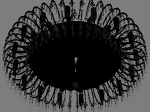 detailed antique chandelier 3D Model