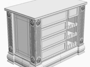 kitchen island cabinet with wine rack Modelo 3D