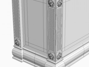 kitchen island cabinet with wine rack Modelo 3D