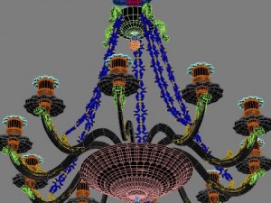 antique detailed chandelier 3D Model
