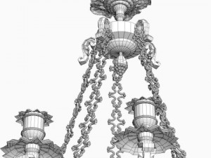 antique detailed chandelier 3D Model