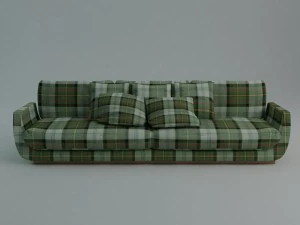 scottish plaid sofa 3D Model
