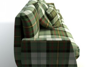 scottish plaid sofa 3D Model