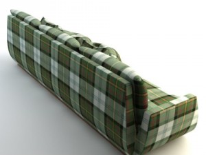 scottish plaid sofa 3D Model