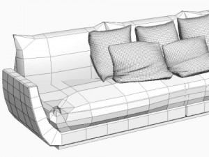 scottish plaid sofa 3D Model