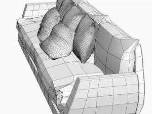 scottish plaid sofa 3D Model