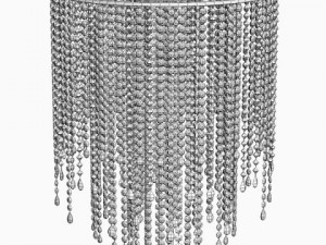 contemporary beaded chandelier Model 3D