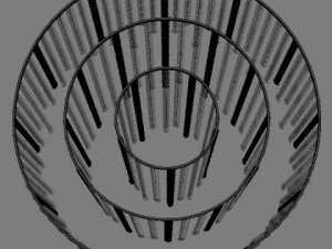 contemporary beaded chandelier 3D Model
