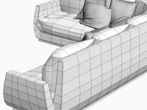 corner sofa 2 Modèle 3D
