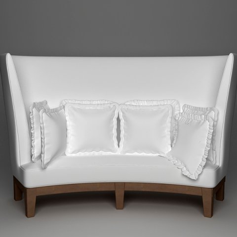 High back curved hot sale sofa