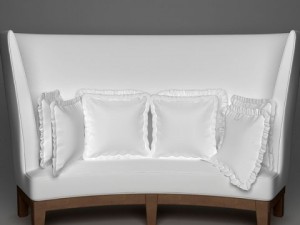 curved high back sofa 3D Model