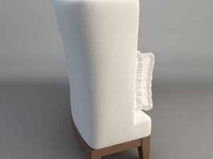 curved high back sofa 3D 모델