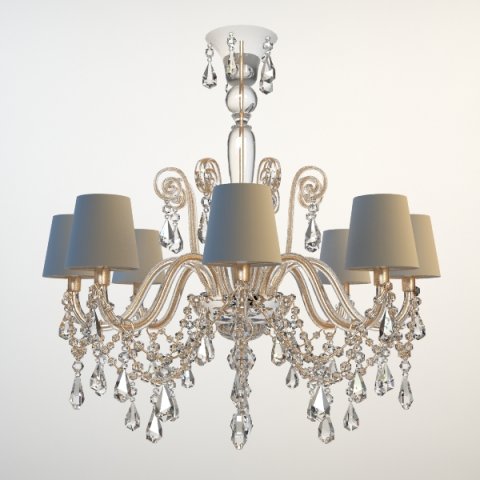 ornate beaded chandelier 3 3D 모델 .c4d .max .obj .3ds .fbx .stl .blend 