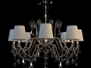 ornate beaded chandelier 3 3D 모델