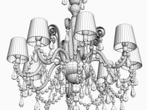 ornate beaded chandelier 3 3D 모델