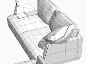 sofa and armchair 3D Model