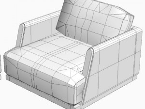 sofa and armchair 3D मॉडल