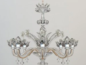 ornate crystal chandelier 3D Model