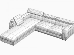 corner sofa Model 3D