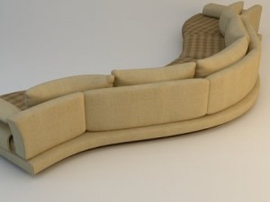 curvy sofa 3D Модель