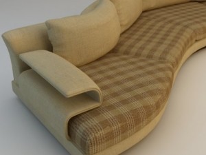 curvy sofa 3D Модель