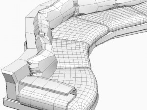 curvy sofa 3D Модель
