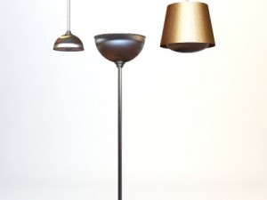 contemporary lamps set 3D 模型