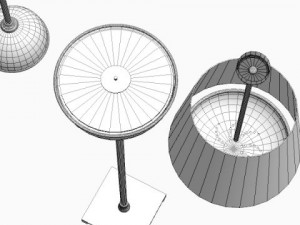 contemporary lamps set 3D 模型