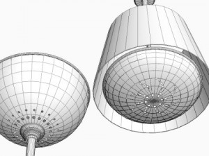 contemporary lamps set 3D 模型