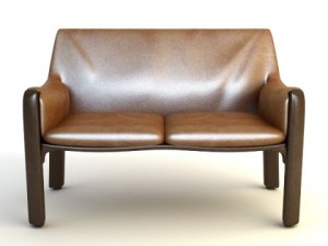 photorealistic upholstered bench 3D मॉडल