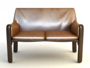 photorealistic upholstered bench 3D Model
