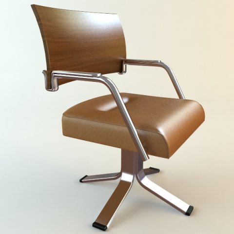 office armchair 3D Model .c4d .max .obj .3ds .fbx .stl .blend 