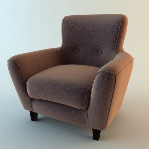 club armchair 3D-Modell .c4d .max .obj .3ds .fbx .stl .blend 
