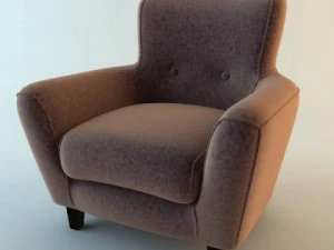 клубное кресло 3D Модель