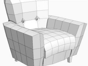 club armchair 3D-Modell