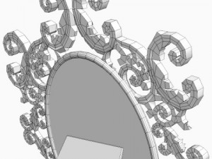 table mirror Modèle 3D