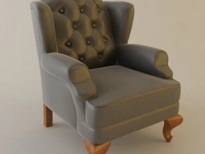 ウィングチェア タフトバック 3Dモデル