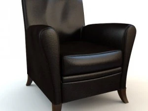 黒い肘掛け椅子 3Dモデル