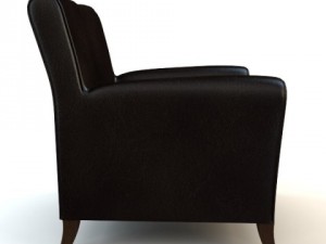 black armchair 3D 모델