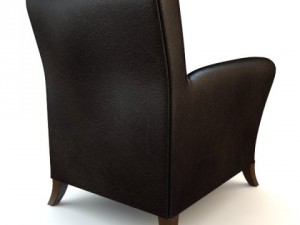 black armchair 3D 모델